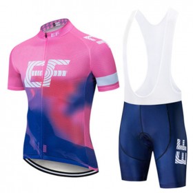 Set Fietsshirt + Korte Koersbroek 2019 EF Education First Pro Cycling Dames N001